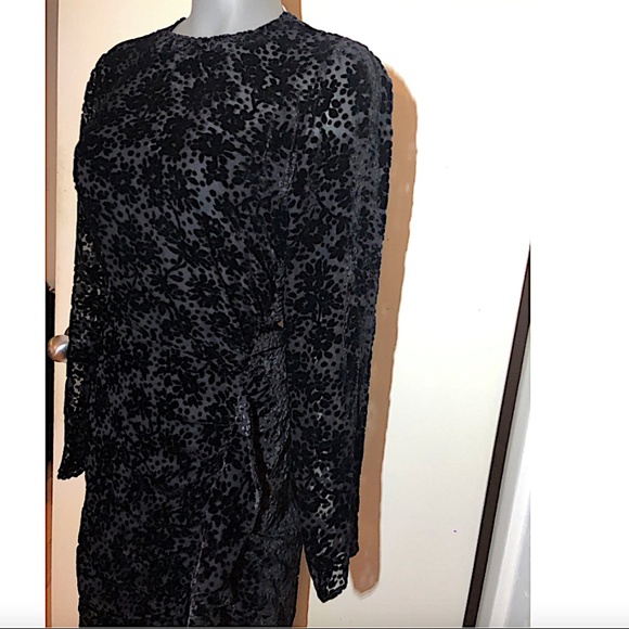 veronica beard LALA BURNOUT VELVET DRESS - Picture 11 of 14